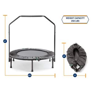 best fitness trampoline with handle, fitness trampoline with bar, foldable