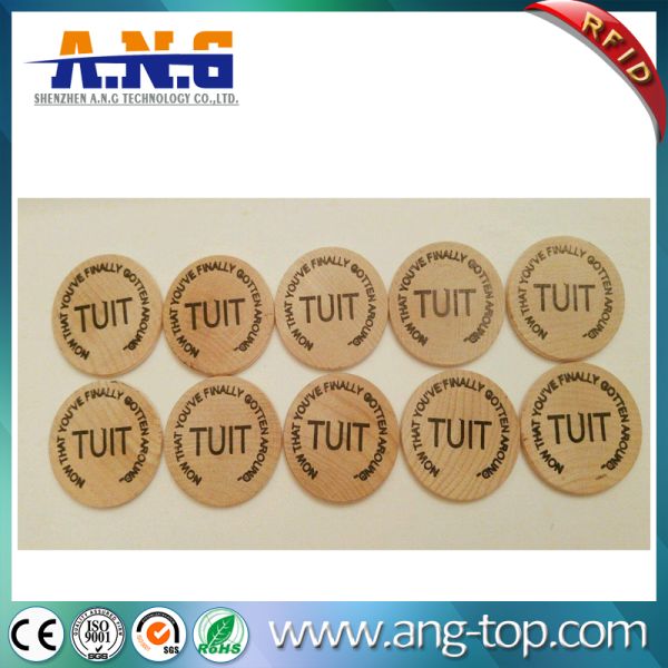 Eco-Friendly Custom Antique Circle Cutting Wooden Business NFC Card / blank card