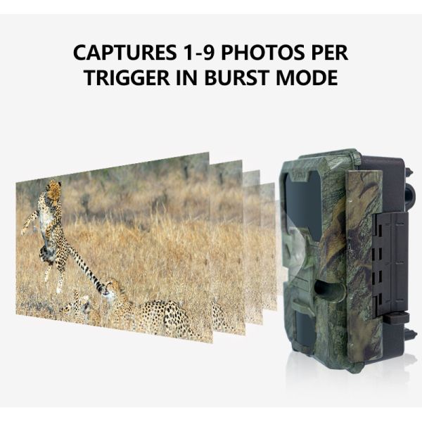 Outdoor Wildlife Hunting Camera up to 512GB Storage 32MP 4K at 30fps KW866 0.25s Response Speed Deer Hunting Camera