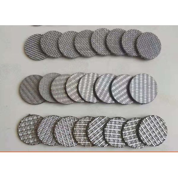 Stainless Steel 304 316 Sintered Wire Mesh Round Corrosion Resistance Liquid