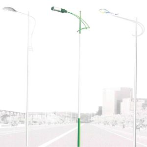 ODM / OEM Outdoor Street Light Poles / High Mast Pole with Solar Panel