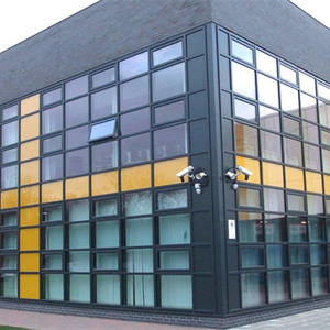 Buy Anodized Aluminium Tempered Residential Glass Walls PVDF Surface at wholesale prices