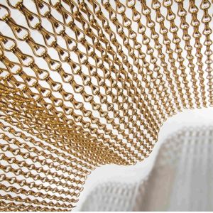 Quality Versatile Rectangular Aluminium Chain Curtain Hanging Installation for sale