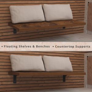 500 Lb Wall Bracket for Low Profile Granite Countertop Support Easy DIY Install