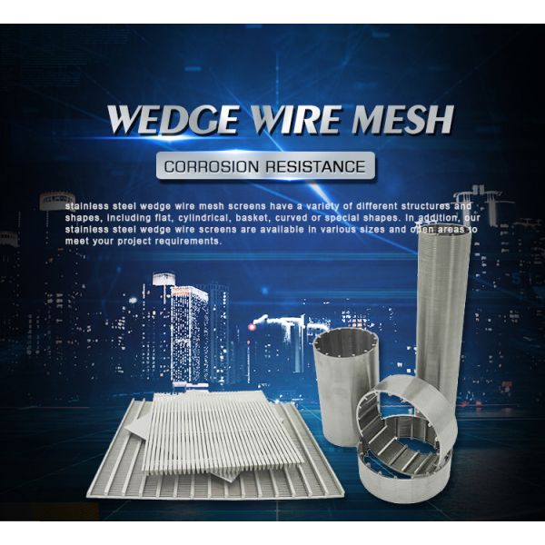 Industrial Stainless Steel Wedge Wire Mesh Cylinder Johnson Filter Screen