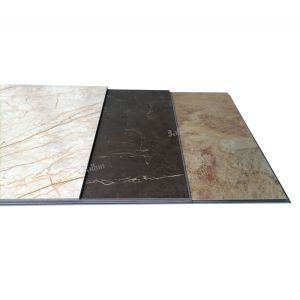 Luxurious SPC RVP Marble Stone Grain Vinyl Plank Flooring for Bathroom and Kitchen