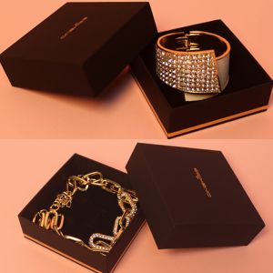 Personalized Black Packaging Box For Jewelry Earring Necklace Bracelet