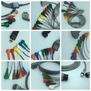 Medical Equipments Cable ECG Lead Wires Custom 7 Lead Holter Recorder cable for