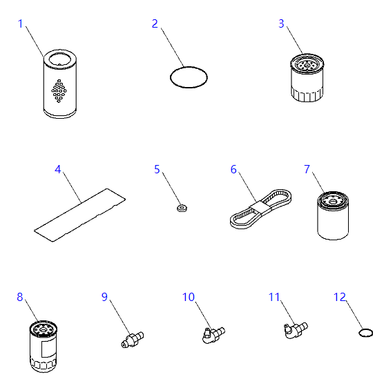 6275-81-3750 6275813750 Belt KOMATSU Excavator Spare Parts For PC138US-10