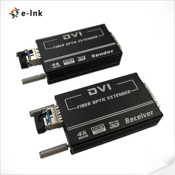 Buy Mini 4KX2K DVI Fiber Converter Transceiver SM10 80KM Manual EDID at wholesale prices