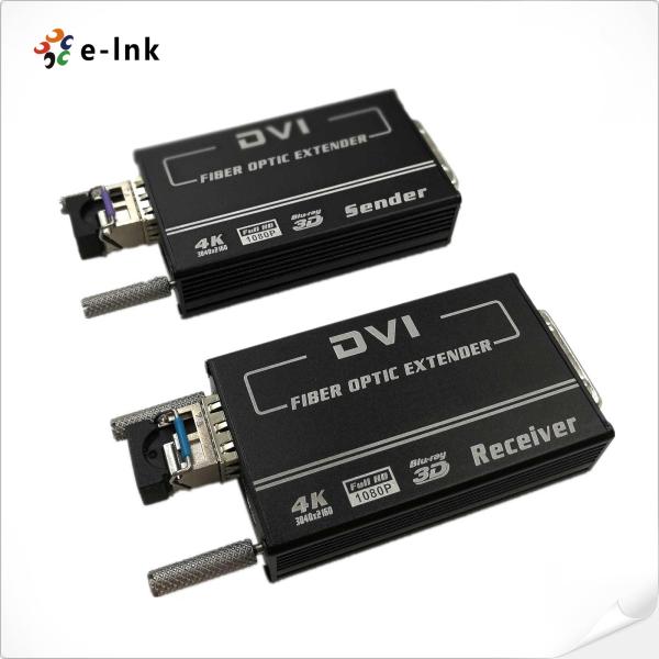 Buy Mini 4KX2K DVI Fiber Transceiver SM10-80KM Manual EDID at wholesale prices