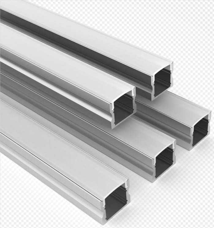 Regular led aluminum profile with Black PC Cover for LED Strip Aluminium Profile