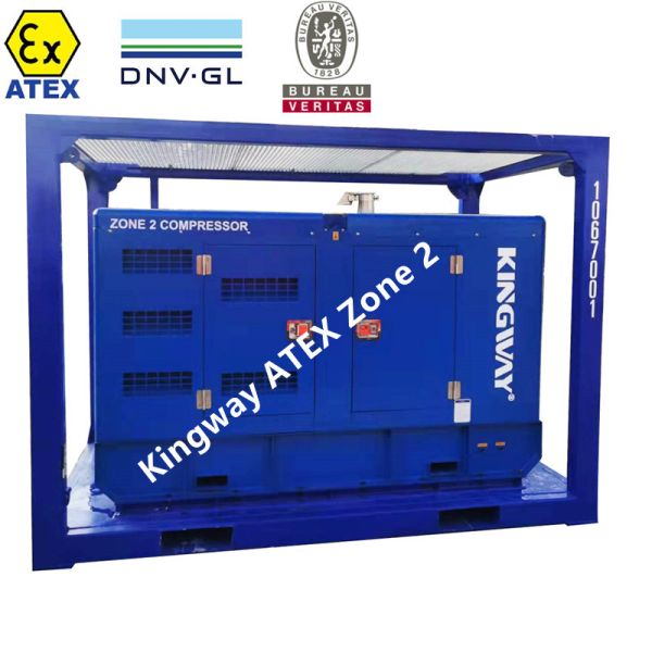 Kingway ATEX Certified Zone 2 Ex Proof Air Compressor 375CFM 150 Psi Sullair for