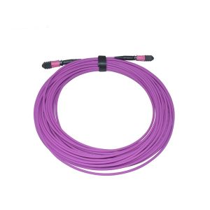 MPO To MPO Female Fiber Optic Patch Cable OM4 50 / 125um LSZH Multimode