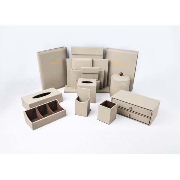 Buy Pu Leather Trash Tissue box Hotel Bathroom Accessories at wholesale prices