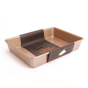 Gold coating 13 inch non-stick deepened rectangular baking pan cake pan bread