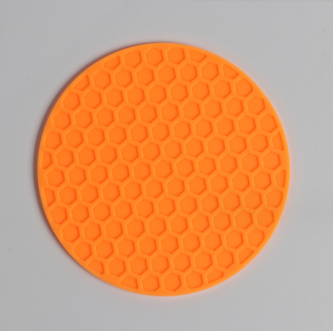 Deep Grooved Absorbent Silicone Coaster Pad Mat for Heat Resistant Pot Mug Coffee Cup
