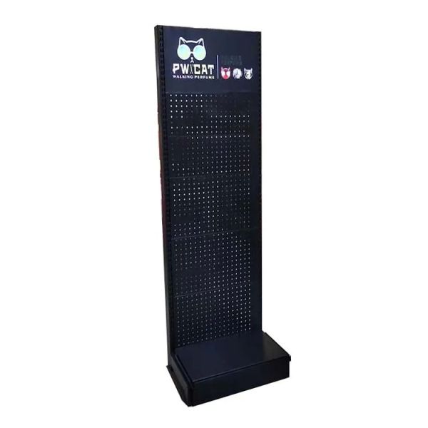 Factory custom color size black hole back board display shelf exhibition sample