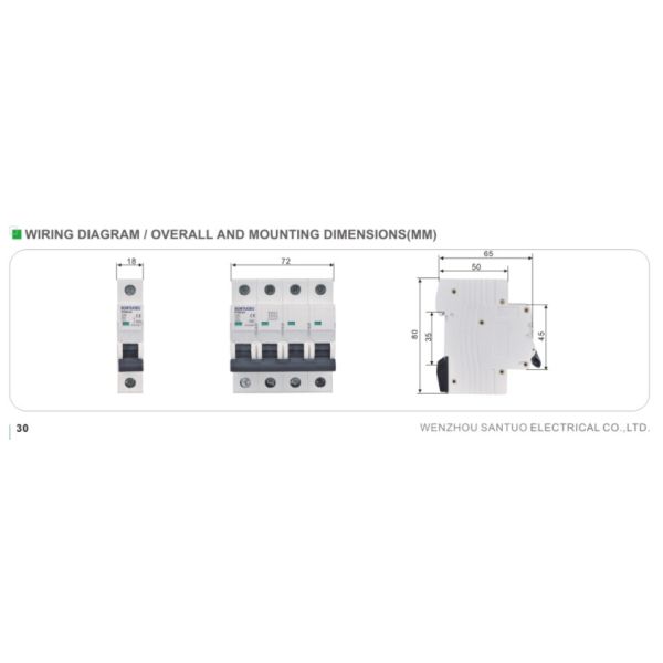 2P 10000 Times 20amp Mcb Circuit Breaker