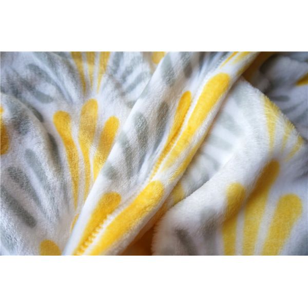 Polyester Microfiber Flannel Blanket Digital Printing For Winter / Fall Warm Gift