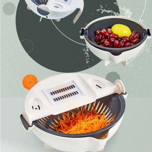 Multi Blades Plastic Vegetable Manual Slicer With Fruit Peeler White