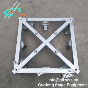 China TUV Aluminum Square Truss Basement Truss Base Plate With Wheels on sale