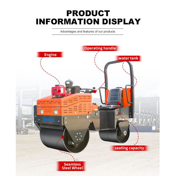 1 Ton 2 Ton 3 Ton Compactor Road Roller Construction Machinery Vibratory Asphalt Roller Price