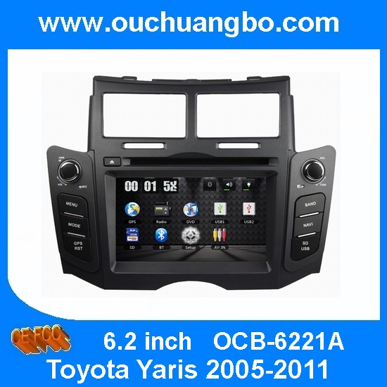 Ouchuangbo In Car DVD Player for Toyota Yaris 2005-2011 GPS Multimedia Kit USB OCB-6221A