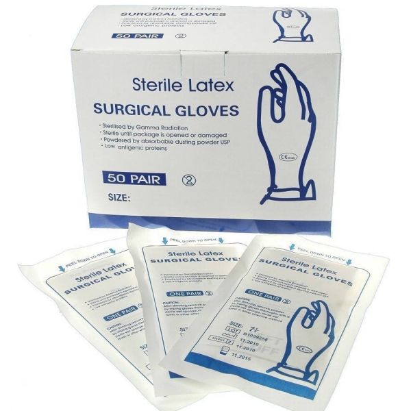 Disposable Sterile Latex Gloves Medical Grade Orthopaedic Surgical Gloves Consumables