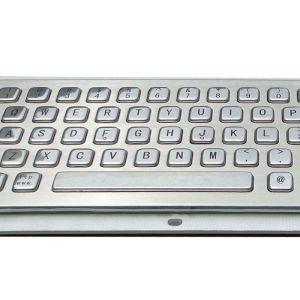 20mA Brushed Metal Industrial Keyboard 64 Keys Panel Mount