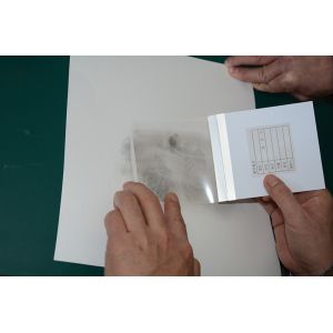 C179 White Palm print hinge lifter