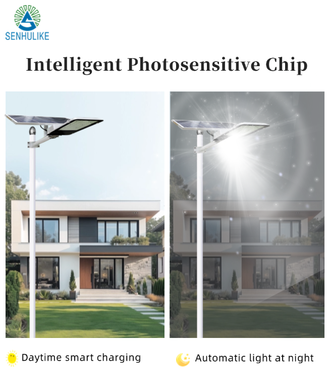 Outdoor High Power Solar Street Light Integrated Remote Control Waterproof