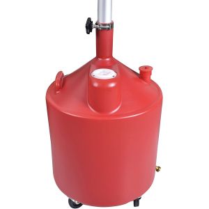 4 Casters 18 Gallon Adjustable Portable Oil Drain Tank