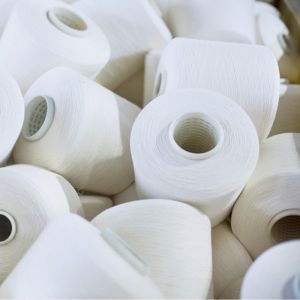 White 105D Spandex Yarn 87% Poly Air Covered Nylon