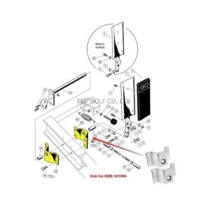 Club Car Accelerator Bracket with Bearing, New
