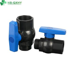 Water Media PVC Octangle Ball Valve with Compact Male and Female Threaded