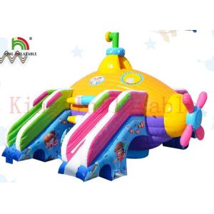 Submarine Inflatable Water Slide Colorful Digital Printing For Kids