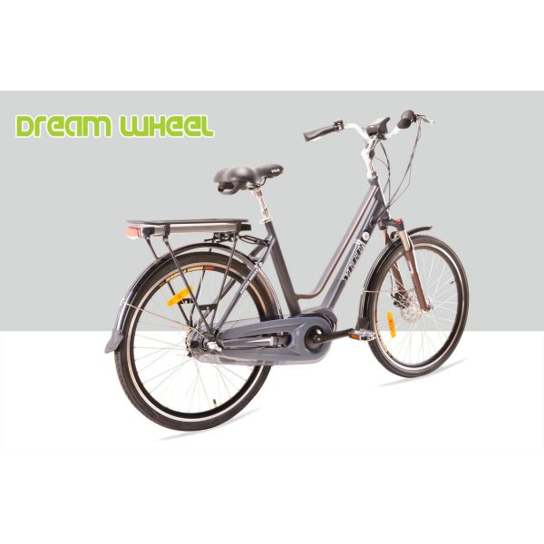 28km/H Electric Urban Bikes 36V 350W Middle Gear Motor Aluminum Frame