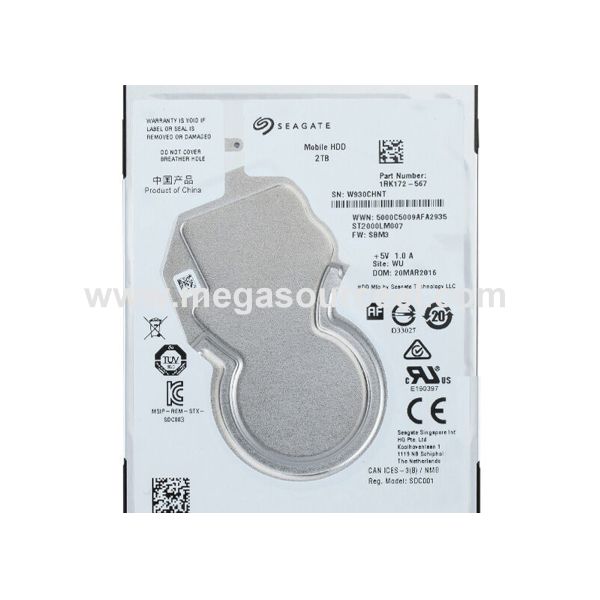 Seagate Mobile 2 TB Internal HDD - 2.5" - ST2000LM007 - SATA 6Gb/s