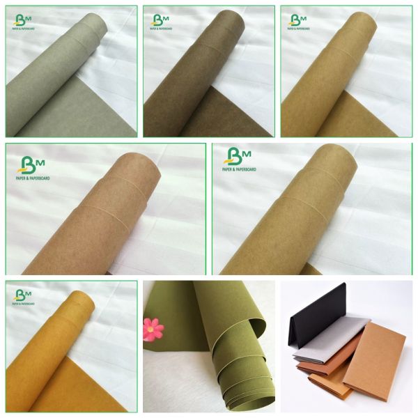 0.55mm White / Blue / Black Kraft Liner Paper Fabric For Shopping Bag / File Folder
