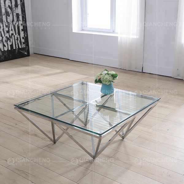 Luxury 0.5m3 SS Coffee Table 100x100x40cm High Temperature Resistance