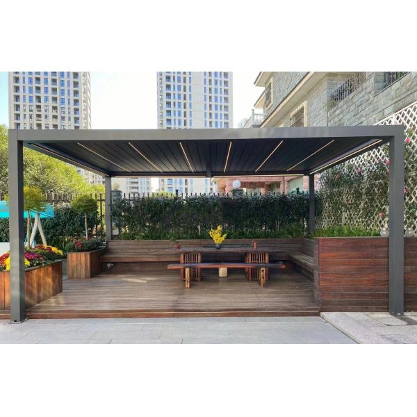 Buy Architectural Aluminum Pergola Motorized Modern Patio Pergola at wholesale prices