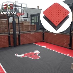 TPE Interlocking Basketball Court Tiles - Durable Anti-Slip Surface