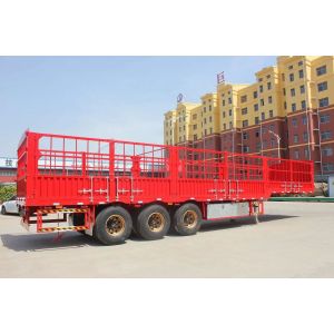 Stake or Fence Semi Trailer for Muti Axles Cattle Transport and Max Payload 50T