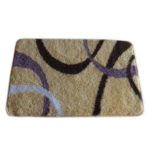 Strip Design Microfiber Bathroom Rug Sets 2pcs