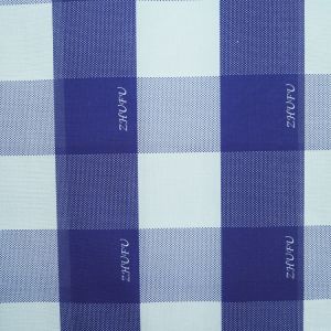 70g-90gsm White And Blue polyester tartan fabric 84 inch width