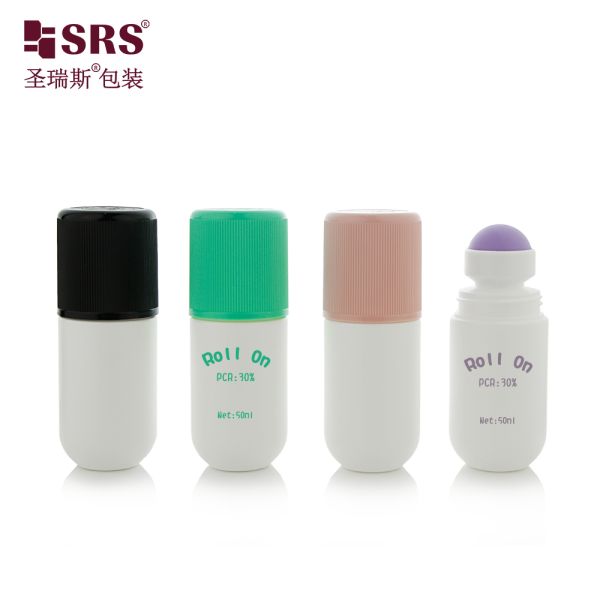 RPPA1-50ML Round Bottom PP Solid Color With Colorful Cap Customized No Leakage