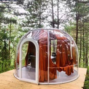 Green Houses Outdoor Bubble Tents Wooden Carton Packaging