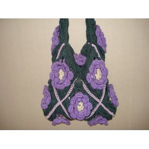 Bag Large shoulder bag handbag tote purse purple green bag