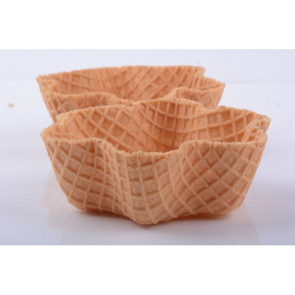 Crispy Tart Chocolate Waffle Cones For Ice Cream , 35mm Height